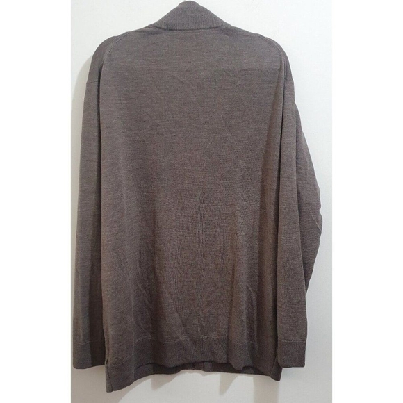 Michael Kors Mens 100% Merino Wool Baseball Jacket Brown Size 2XL - Picture 5 of 11